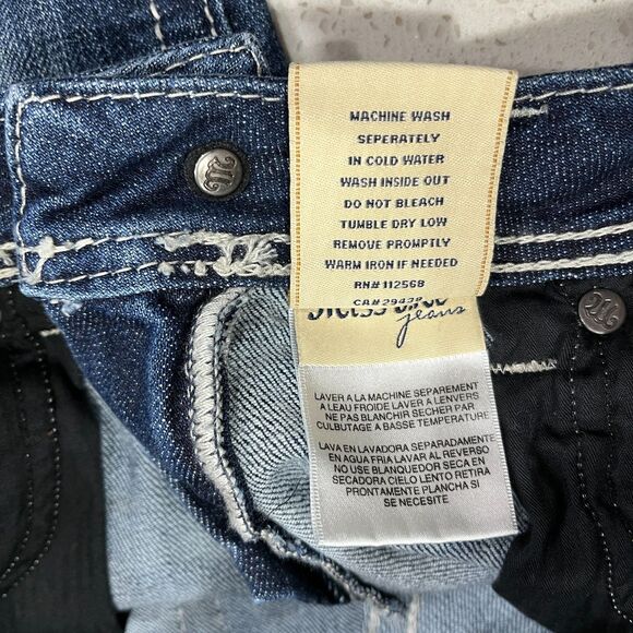 Miss Me Bermuda Jean Shorts Size 26 Embellished Cross Wing Pockets - Picture 6 of 12